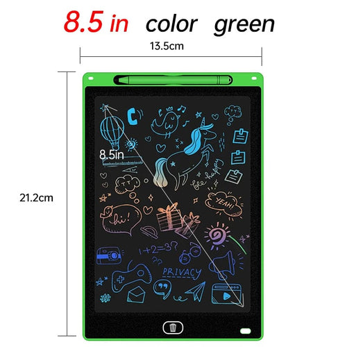 Planet Gates 8.5in Color green / CHINA Toys for Children Electronic Drawing Board LCD Screen Graphic Drawing  Tablet Kids Education Handwriting Painting Pad 6.5/8.5"