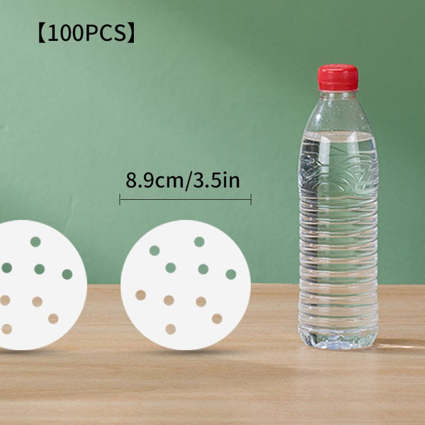 Planet Gates 8.9cm/3.5in 100pcs Non-Stick Steamer Paper for Healthy and Easy Cooking - Food Grade Disposable Steamer Cloth for Air Fryer, Oven, and Baking - Easy Cleanup and Safe Use