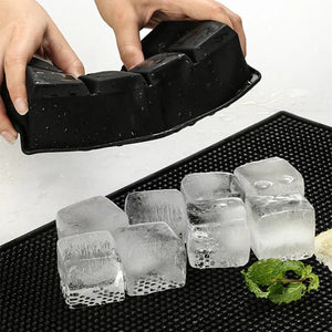 Planet Gates 8 Big Ice Tray Mold Giant Jumbo Large Food Grade Silicone Ice Cube Square Tray Mold DIY Ice Maker Ice Cube Tray