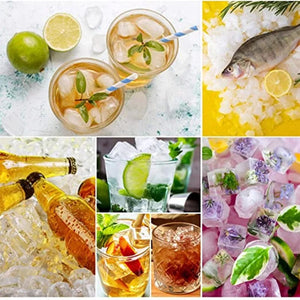 Planet Gates 8 Big Ice Tray Mold Giant Jumbo Large Food Grade Silicone Ice Cube Square Tray Mold DIY Ice Maker Ice Cube Tray