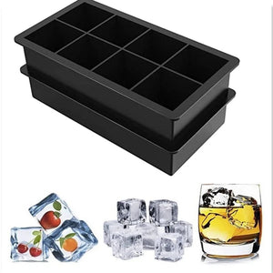 Planet Gates 8 Big Ice Tray Mold Giant Jumbo Large Food Grade Silicone Ice Cube Square Tray Mold DIY Ice Maker Ice Cube Tray
