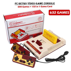 Planet Gates 8 Bit Video Game Console Built in 500 Classic Games Family Computer TV Game Console Support Game Cartridge For FC Retro Gaming