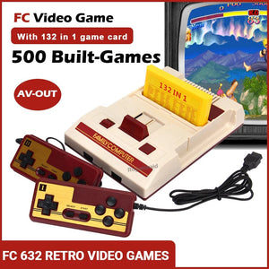 Planet Gates 8 Bit Video Game Console Built in 500 Classic Games Family Computer TV Game Console Support Game Cartridge For FC Retro Gaming