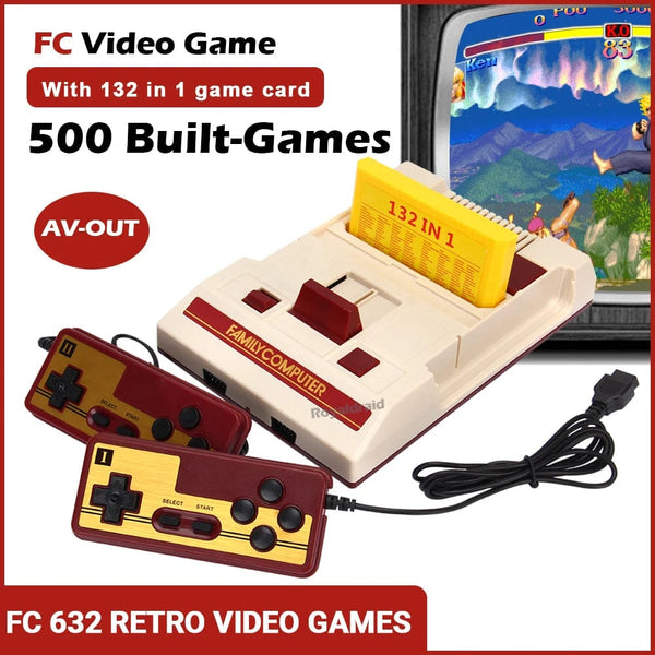 Planet Gates 8 Bit Video Game Console Built in 500 Classic Games Family Computer TV Game Console Support Game Cartridge For FC Retro Gaming