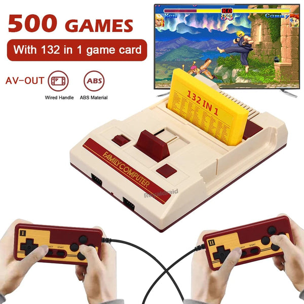 Planet Gates 8 Bit Video Game Console Built in 500 Classic Games Family Computer TV Game Console Support Game Cartridge For FC Retro Gaming