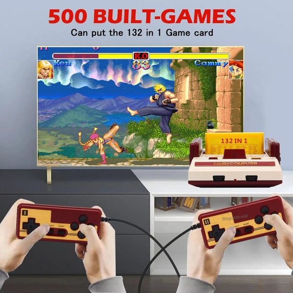 Planet Gates 8 Bit Video Game Console Built in 500 Classic Games Family Computer TV Game Console Support Game Cartridge For FC Retro Gaming