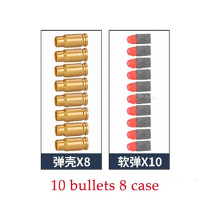 Planet Gates 8 case 10 bullet G17 Soft Bullet Toy Gun Shell Ejection Foam Darts Pistol Desert Eagle Airsoft Gun With Silencer For Kid Adult