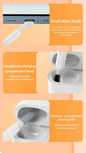 Planet Gates 8 in1  white 20 in 1/7 in1/  Digital Camera Headset Mobile Phone Laptop Keyboard Cleaning Tool Set Cleaning Brush Clean Pen For Airpods Pro