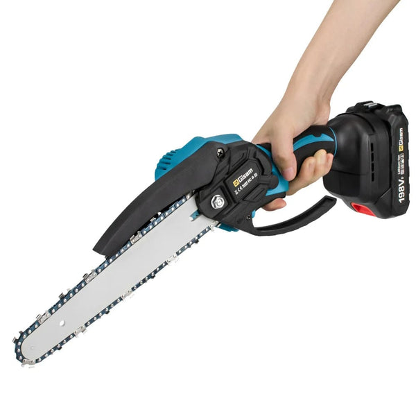 Planet Gates 8 Inch Electric Chainsaw Brushless Rechargeable Chain Saw Woodworking Garden Mini Pruning Saw Power Tool for Makita 18V Battery