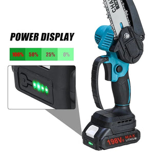 Planet Gates 8 Inch Electric Chainsaw Brushless Rechargeable Chain Saw Woodworking Garden Mini Pruning Saw Power Tool for Makita 18V Battery