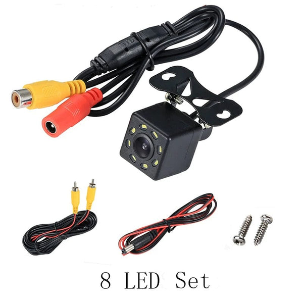 Planet Gates 8 LED set Wide Angle HD Car Rearview Camera Rear View Video Vehicle Camera Backup Reverse Camera 12 LED Night Vision Parking Camera