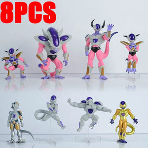Planet Gates 8 PCS 7-10CM 8pcs/set Dragon Ball Z Figures King Cold Frieza Figurine Anime DBZ Freezer Action Figure PVC Collection Model Toys For Kids Gift