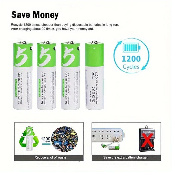 Planet Gates 8 PCS AA and cable / Russian Federation High capacity 1.5V AA 2600 mWh USB rechargeable li-ion battery for remote control mouse small fan Electric toy battery + Cable