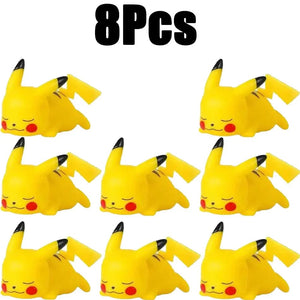 Planet Gates 8 Pcs No box 2 10 Pcs Hot Pokemon Pikachu Night Light Glowing Anime Figures Toy Pokemon Pikachu Cute Bedside Led Lamp Kawaii Children Gift