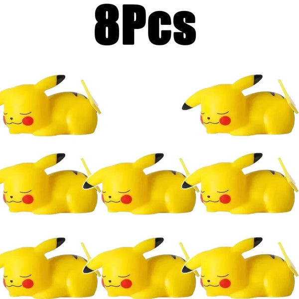 Planet Gates 8 Pcs No box 3 10 Pcs Hot Pokemon Pikachu Night Light Glowing Anime Figures Toy Pokemon Pikachu Cute Bedside Led Lamp Kawaii Children Gift