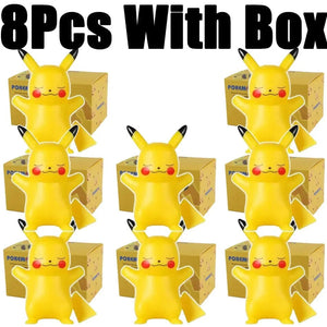 Planet Gates 8 Pcs with box 1 10 Pcs Hot Pokemon Pikachu Night Light Glowing Anime Figures Toy Pokemon Pikachu Cute Bedside Led Lamp Kawaii Children Gift