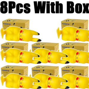 Planet Gates 8 Pcs with box 10 Pcs Hot Pokemon Pikachu Night Light Glowing Anime Figures Toy Pokemon Pikachu Cute Bedside Led Lamp Kawaii Children Gift
