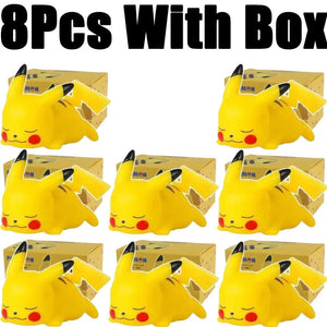 Planet Gates 8 Pcs with box 2 10 Pcs Hot Pokemon Pikachu Night Light Glowing Anime Figures Toy Pokemon Pikachu Cute Bedside Led Lamp Kawaii Children Gift