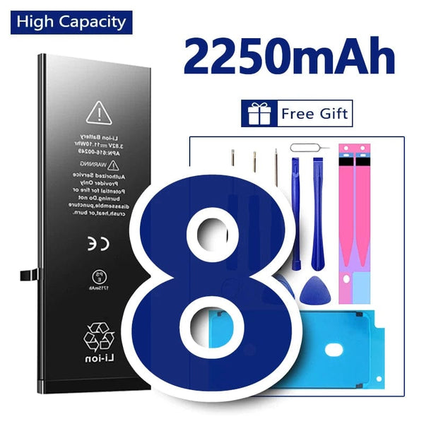 Planet Gates 8 Plus 3400mAh (HC) / CHINA High Quality 0 Cycles Battery For iPhone SE 2 4 4S 5 5S 5C 6 6S 7 8 Plus X XR XS 11 Pro Max 7P For  iPhone7 iPhonese 6splus