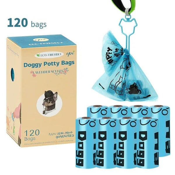Planet Gates 8 Rolls - Clips Pet Garbage Bag Environmentally Friendly Degradable Dog Fecal Bag Dog Kitten Poop Fecal Collect Bag Pet Hygiene Cleaning Product