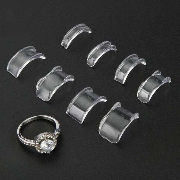 Planet Gates 8 Sizes Silicone Invisible Clear Ring Size Adjuster Tighten Reducer Jewelry Tool