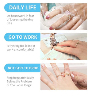 Planet Gates 8 Sizes Silicone Invisible Clear Ring Size Adjuster Tighten Reducer Jewelry Tool