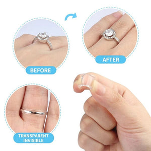 Planet Gates 8 Sizes Silicone Invisible Clear Ring Size Adjuster Tighten Reducer Jewelry Tool