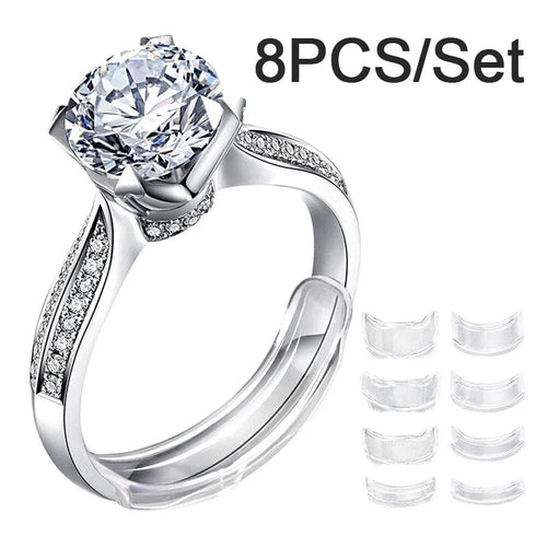 Planet Gates 8 Sizes Silicone Invisible Clear Ring Size Adjuster Tighten Reducer Jewelry Tool