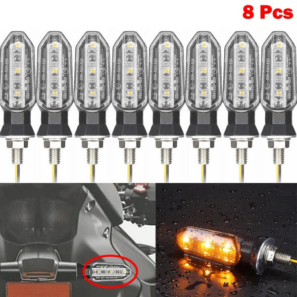 Planet Gates 8 Transparent Lens / CHINA Turn Signals For HONDA Motorcycle 8mm 12V For HONDA CBR500R CBR650F CB650F CBR600RR CB500X CRF250L MSX125 Motorcycle Turn Signal