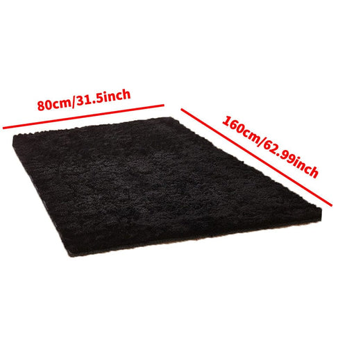 Planet Gates 80*160cm/31.5*62.99inch 1pc, Fluffy Area Rug Black Shag Area Rugs, Extra Soft And Shaggy Carpets, Indoor Fuzzy Rugs For Bedroom Living Room Home Rug, Outdoor Rug, Home Decor