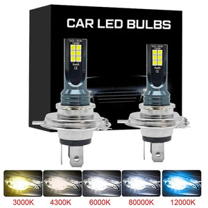 Planet Gates 8000K White Blue / H3 2Pcs Super Bright H4 H7 Led Bulb Car Headlight Motorcycle H1 H3 H8 H9 H11 Auto Fog Lamps 9005 9006 HB3 HB4 Light 12v 24V 80W