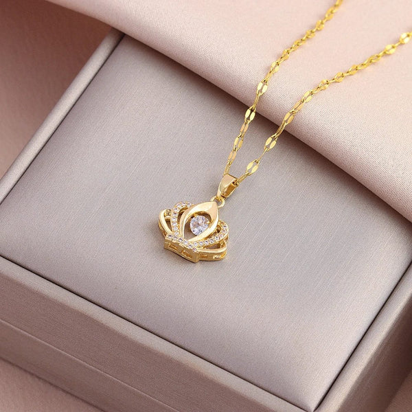 Planet Gates 8004 gold New In Sweet Sexy Beating Heart Series Pendant Necklaces For Women Luxury Fashion Female Stainless Steel Clavicle Chain Jewelry