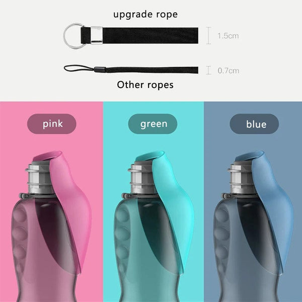 Planet Gates 800ml Portable Dog Water Bottle For Small Medium Big Dogs Outdoor Travel Drinking Bowl Puppy Cat Feeder Pet Labrador Accessories