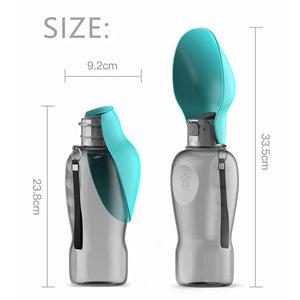 Planet Gates 800ml Portable Dog Water Bottle For Small Medium Big Dogs Outdoor Travel Drinking Bowl Puppy Cat Feeder Pet Labrador Accessories