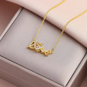 Planet Gates 8015 New In Sweet Sexy Beating Heart Series Pendant Necklaces For Women Luxury Fashion Female Stainless Steel Clavicle Chain Jewelry
