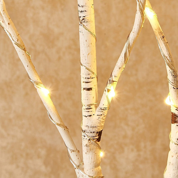 Planet Gates 80cm/2.62ft 1pc 79.86cm 50LED Luminous White Birch Branch Decorative Light, Simulated Artificial Branch Powered By Battery, For Indoor And Outdoor Christmas, Wedding, Party, Home Decoration