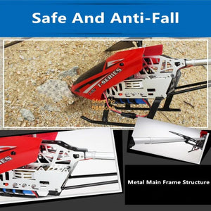 Planet Gates 80CM Big Alloy Remote Control Helicopter Model Dual Flexible Propeller Anti-Crash LED Colorful Light Electric RC Helicopter Toy