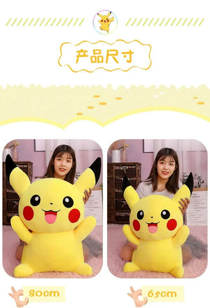 Planet Gates 80cm Big Size Pokemon Pikachu Plush Doll Japanese Anime Cute and soft  Pikachu Children's accompany Collection Toys Gifts