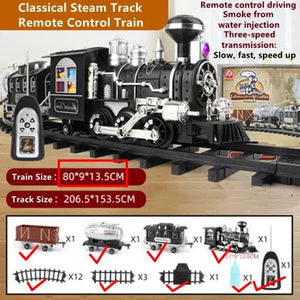 Planet Gates 80CM RC With Rail / CHINA 206CM Super Track Remote Control Train Add Water Smoke Light Music Puzzle Teaching Parent-Child Interaction DIY Assembly RC Toy