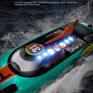 Planet Gates 80KM/H Brushless RC Speedboat Double Layer Waterproof 48CM 200M RC Racing Boat Capsize Reset Professional RC Speedboat Adult Toy