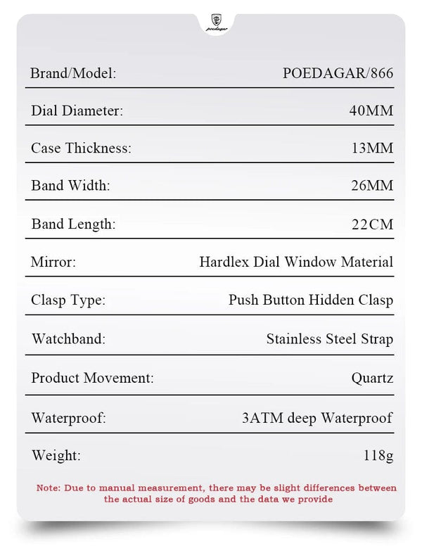 Planet Gates 866 Gold Black POEDAGAR Luxury Square Sport Man Wristwatch Waterproof Luminous Chronograph Quartz Men's Watches Stainless Steel Men Watch Reloj