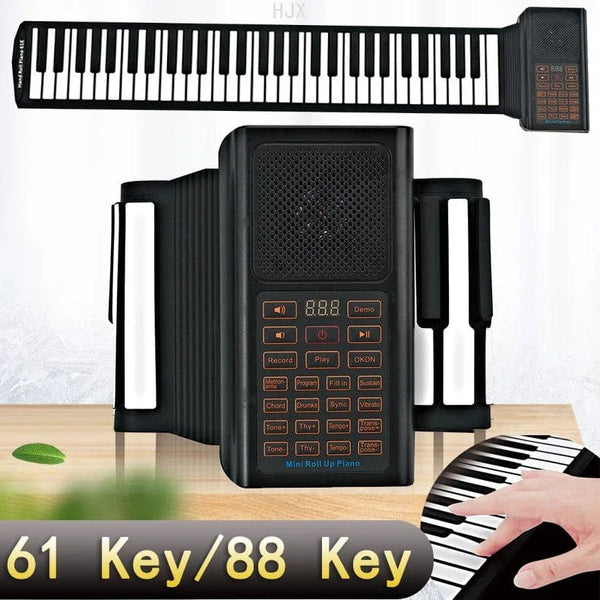 Planet Gates 88 61 Key Hand Roll Piano Toys for Kids Boys Educational Keyboard Instrument Girls Learning Music Children Electronic Musical