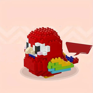 Planet Gates 8911 Creative DIY Cartoon Cute Birds, Parrots, Sparrows, Animal Building Blocks, Bird Assembly Model Toys, Home Decoration Gifts