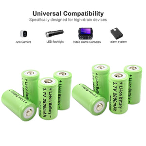 Planet Gates 8battery / CHINA Powtree 16P 2800mAh Rechargeable 3.7V Li-ion 16340 Batteries CR123A RCR 123 ICR Battery for LED Flashlight Travel Wall Charger