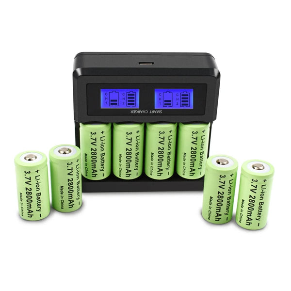 Planet Gates 8battery / CHINA Powtree 16P 2800mAh Rechargeable 3.7V Li-ion 16340 Batteries CR123A RCR 123 ICR Battery for LED Flashlight Travel Wall Charger