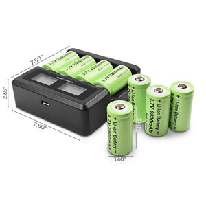 Planet Gates 8battery / CHINA Powtree 16P 2800mAh Rechargeable 3.7V Li-ion 16340 Batteries CR123A RCR 123 ICR Battery for LED Flashlight Travel Wall Charger