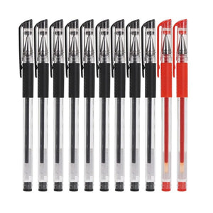 Planet Gates 8Black 2Red 10 Pcs/Set Gel Pens 0.5mm Bullet Tip Ballpoint Pens Black/Blue/Red Ink School Stationery Writing Supplies office accessories