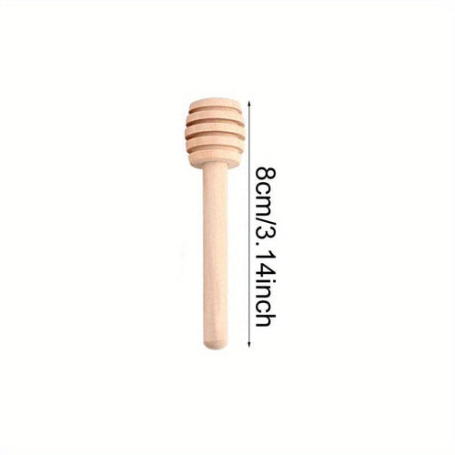 Planet Gates 8cm/3.14inch 1pc Natural Honey Stick - 8cm/10cm Wooden Stirring Stick For Coffee, Milk Tea, Jam, And More - Durable