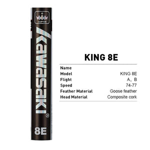 Planet Gates 8E-Speed 76--2Tube / CHINA Kawasaki Upgrade Feather Badminton Shuttlecock For Clubs & Training Racquet Sports Speed 76 77 Durable Badminton Ball 6E/8E/10E