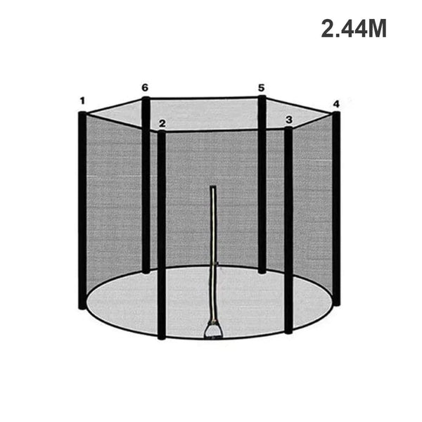 Planet Gates 8Feet 2.44M 1.83/2.44/3.06/3.66M Trampoline Replacement Net Fence Enclosure Anti-fall Safety Mesh Netting Jumping Pad Fitiness Accessories